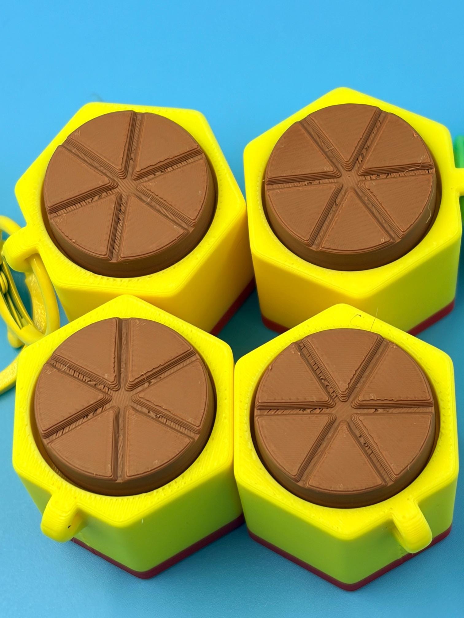 Mexican Hot Chocolate Clicker Keychain | Candy Fidget Toy | 3D Printed Cute Collectible Keyring Gift