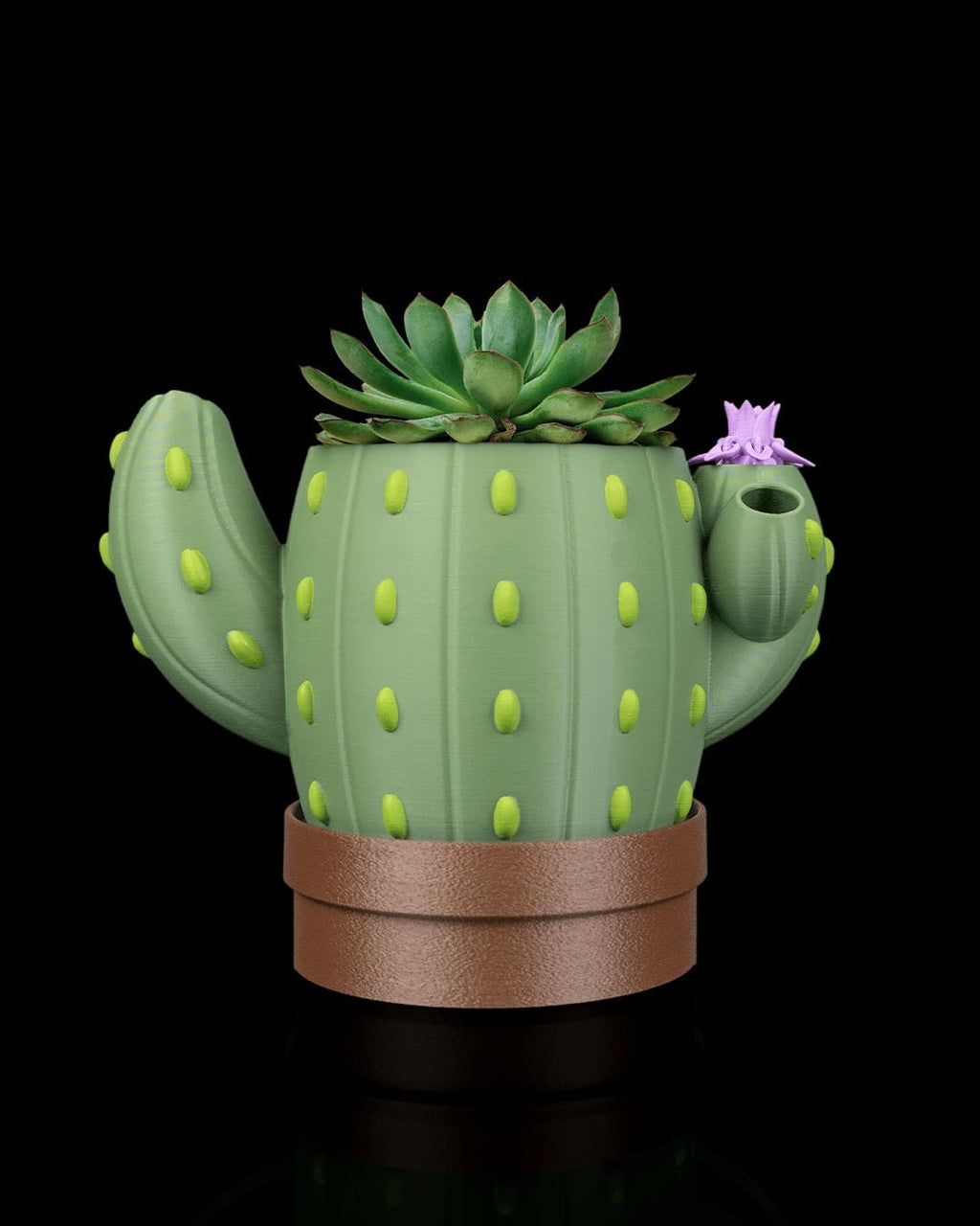 3D Printed Cactus Planter | Bloom Signal Pot | Fun Succulent Holder | Unique Plant Holder