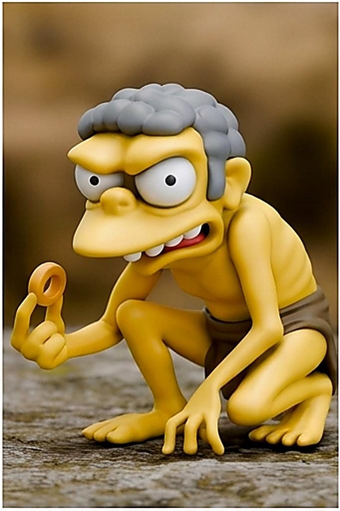 Shire Meets Springfield Figure | 3D Printed Multicolor Cartoon Fantasy Crossover | Choose Your Character | Collectible Mashup