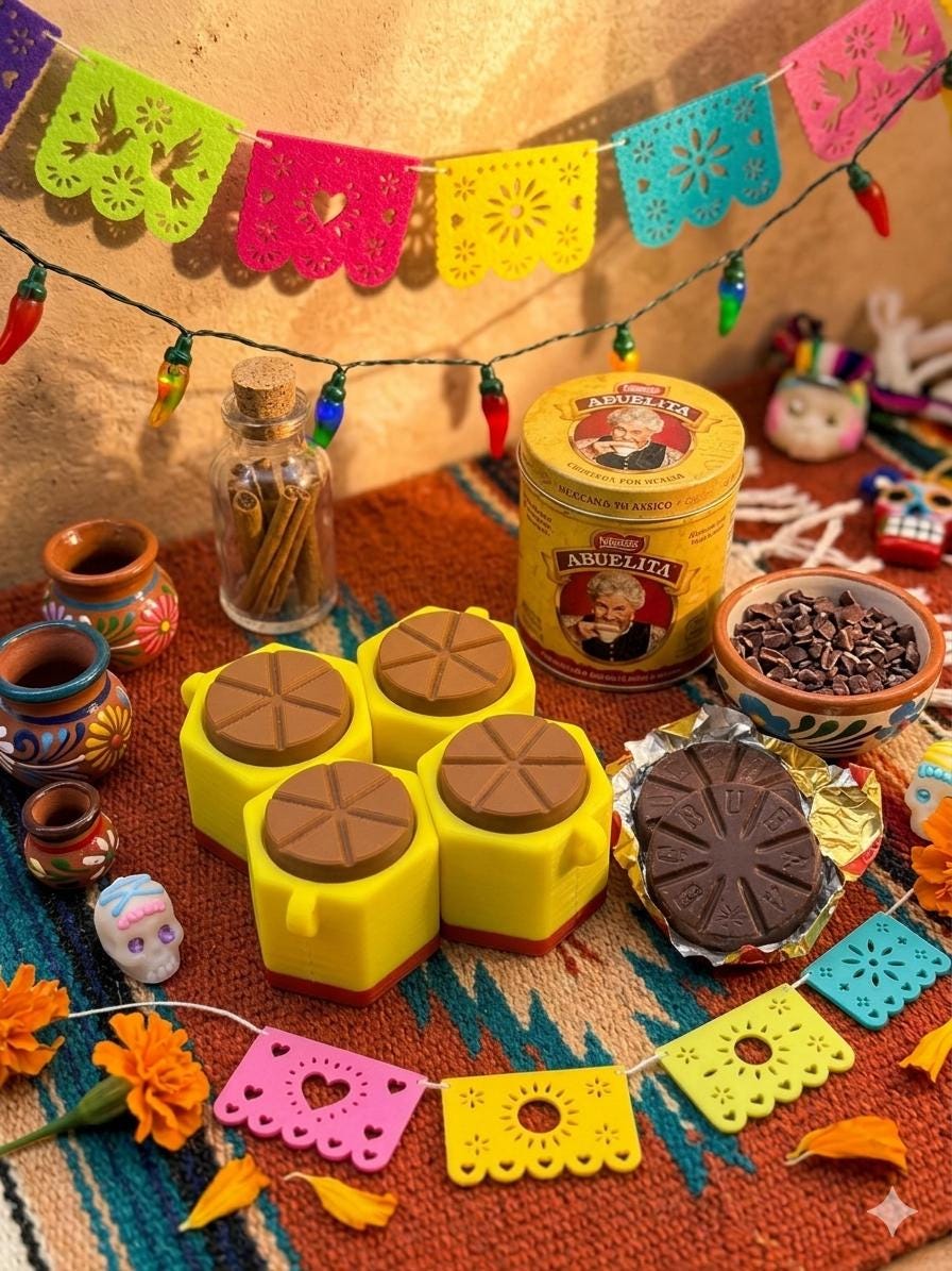 Mexican Hot Chocolate Clicker Keychain | Candy Fidget Toy | 3D Printed Cute Collectible Keyring Gift