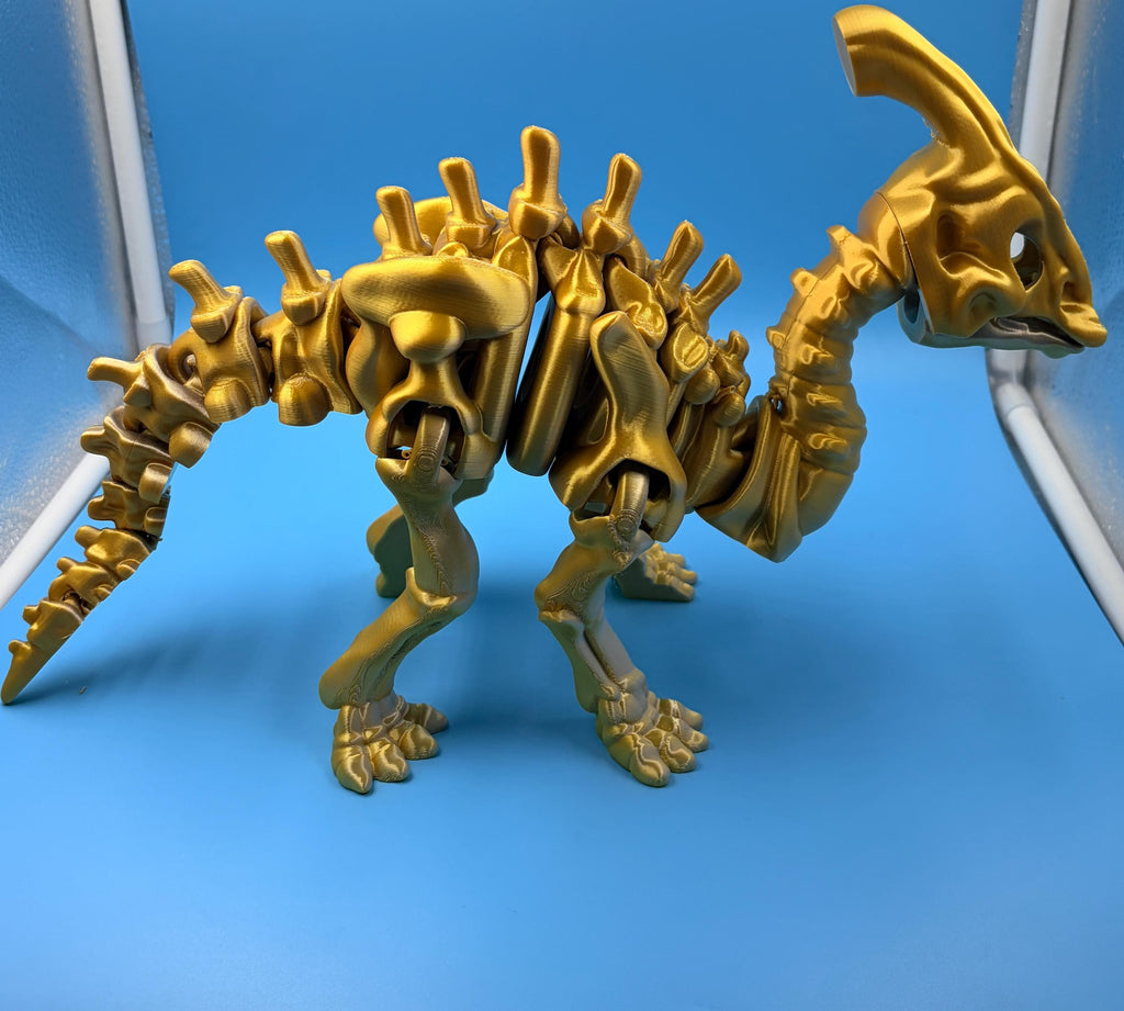 Parasaurolophus Dinosaur Display | 14 Inch Silk Finish 3D Printed Collectible | Dino Lover Home Decor Gift