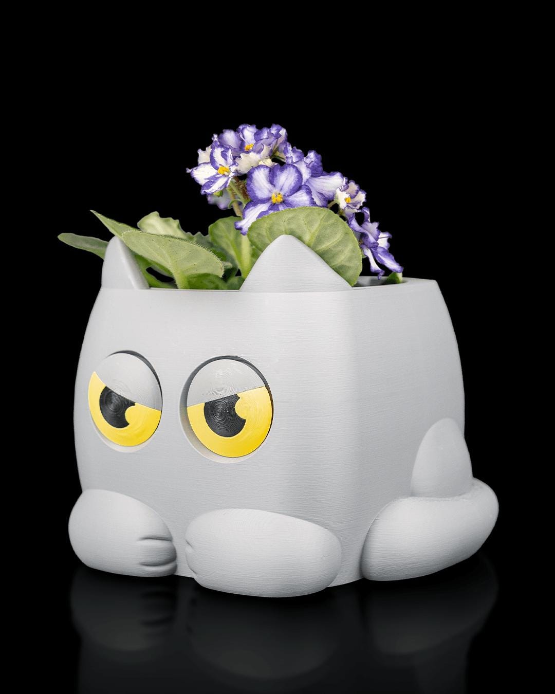 3D Printed Grumpy Kitty Cat Planter