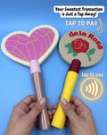 Tap to Pay Wand | Heart Concha & Mazapan de la Rosa | NFC Card Holder Wand | Cute Payment Wand