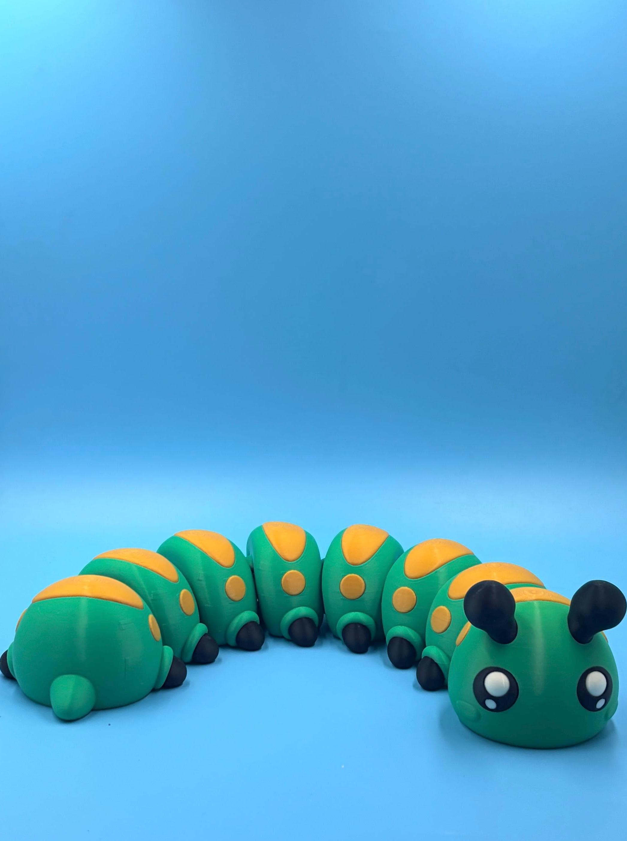 Articulated Caterpillar Fidget Toy | 13 Inch Flexi 3D Printed Bug | Sensory Desk Toy & Gift for Kids