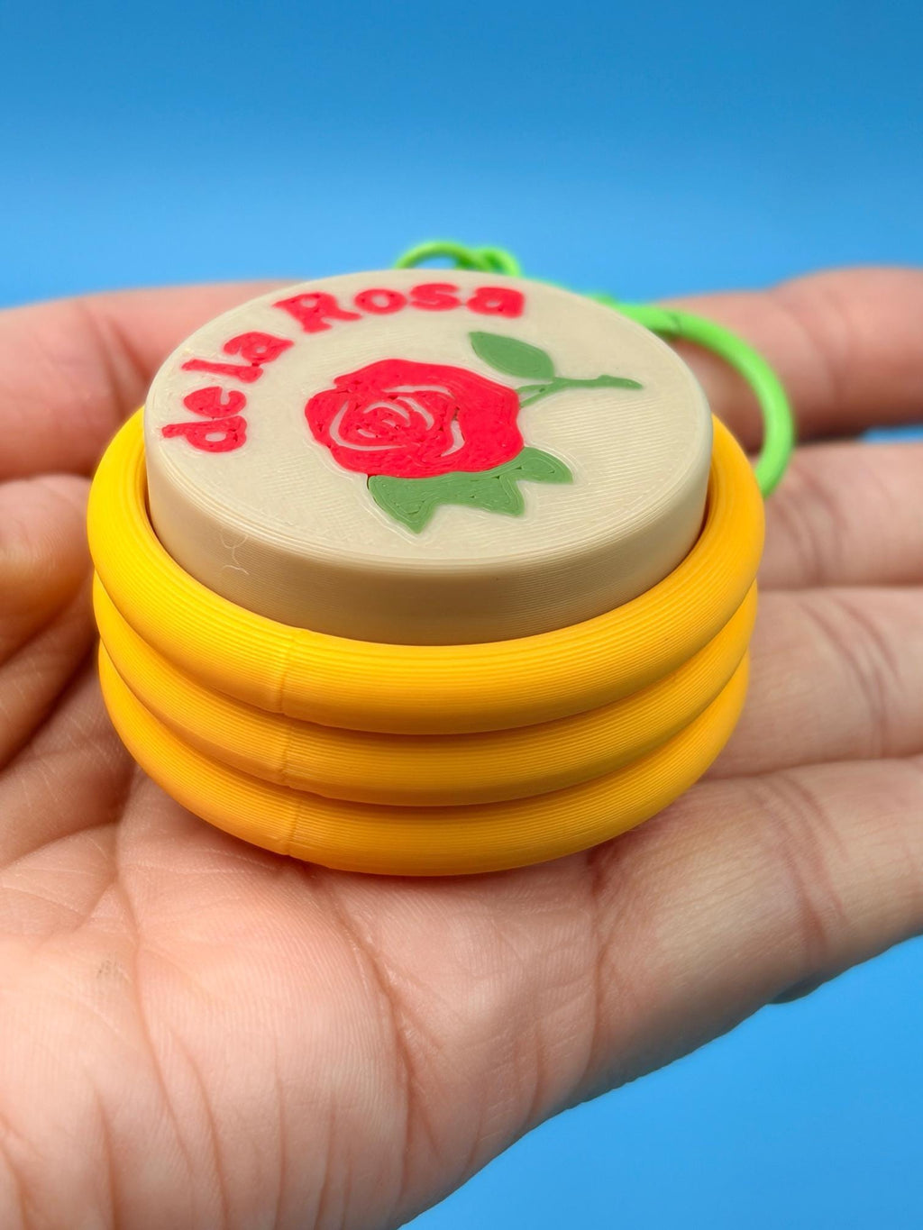 Mazapan Clicker Keychain | Mexican Candy Fidget Toy | 3D Printed Rose Design Collectible Keyring Gift