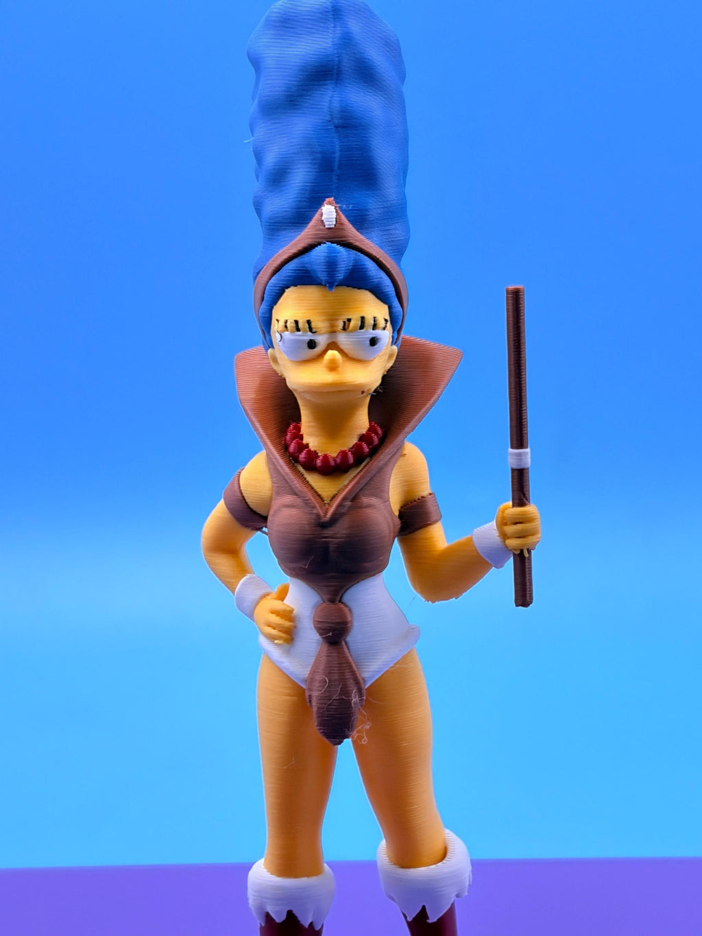 Springfield Family Warrior Mashup Figures | 3D Printed Collectibles, Cartoon Superhero Desk Decor
