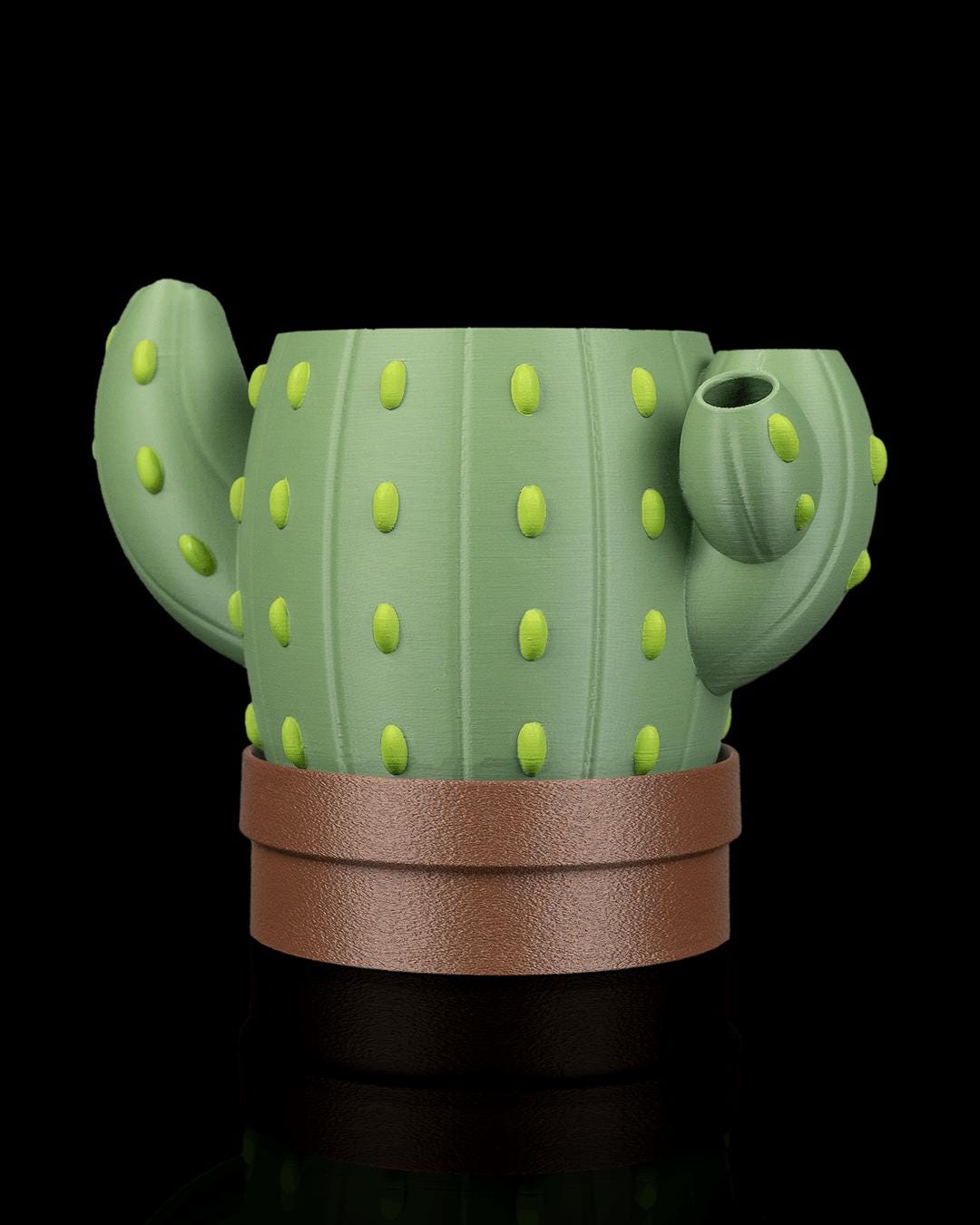 3D Printed Cactus Planter | Bloom Signal Pot | Fun Succulent Holder | Unique Plant Holder