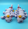 Poseable Purple Creature Figure | Articulated Flexi Fidget Toy with Crown | 3D Printed Cute Desk Buddy