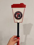 7 Brew Coffee Cup Tap-to-Pay Wand | Drive-Thru Coffee Sign