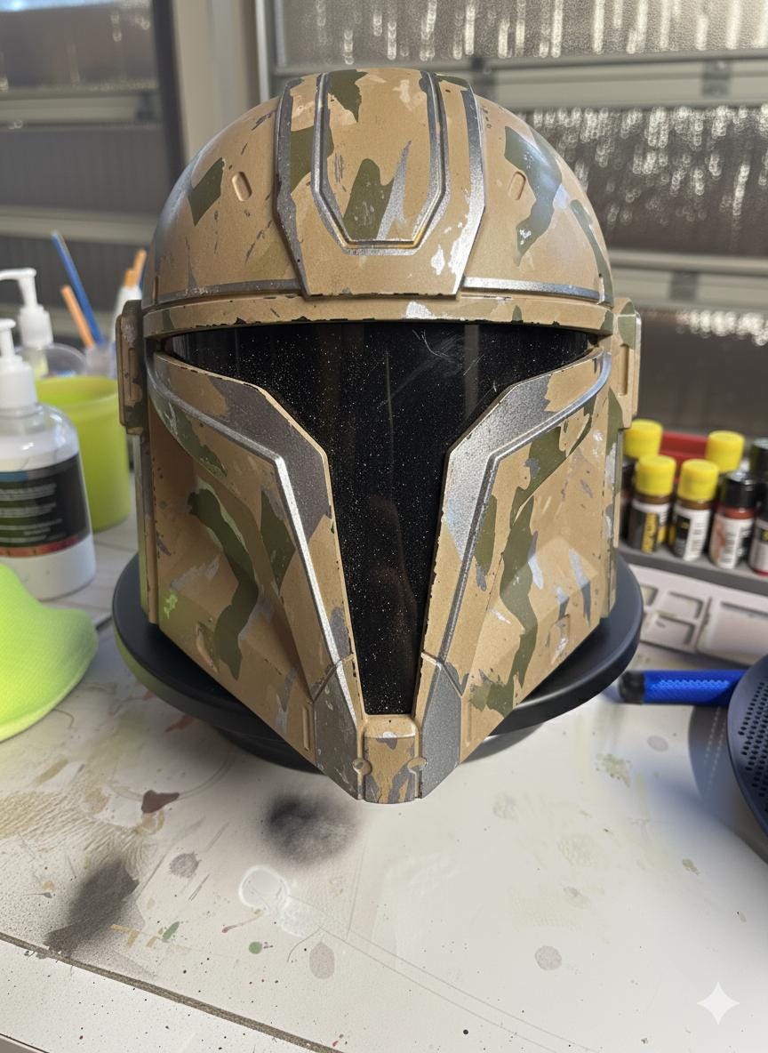 Custom Painted Spartan Mando Cosplay Helmet, Made to Order