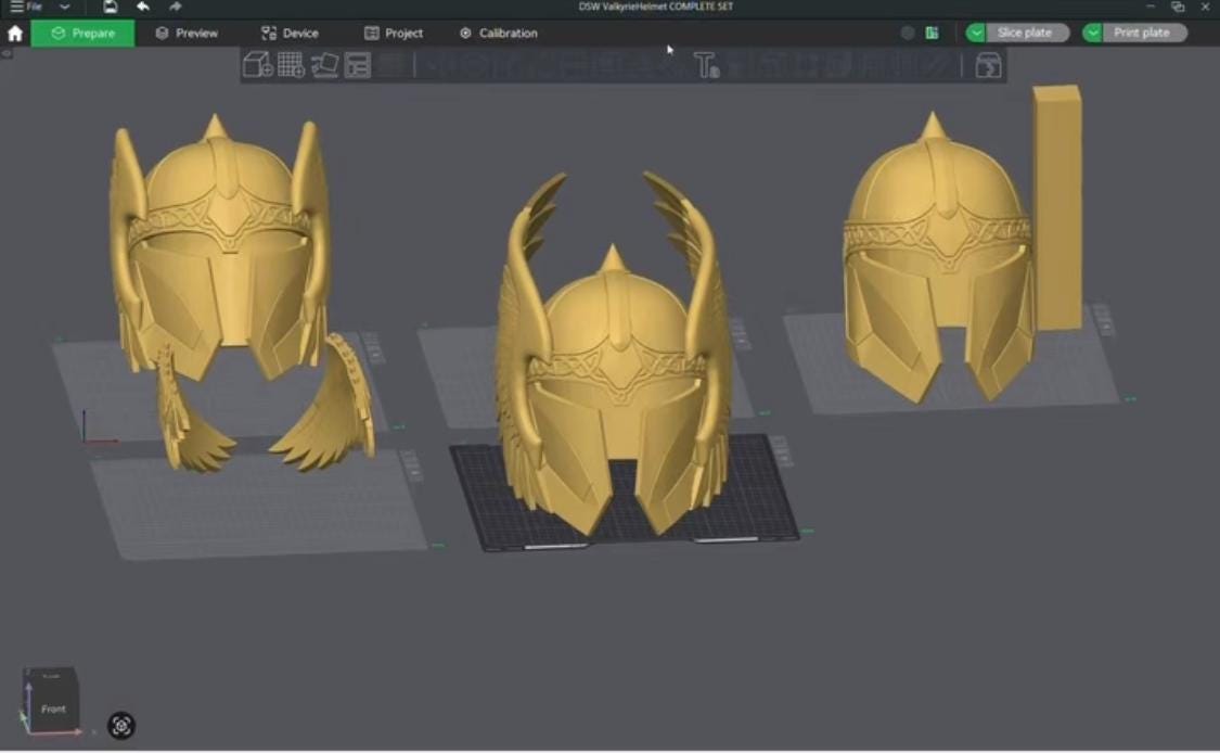 The DarksideWorkshop Valkyrie Mandolorian Helmet STL. This is a digital item not physical.
