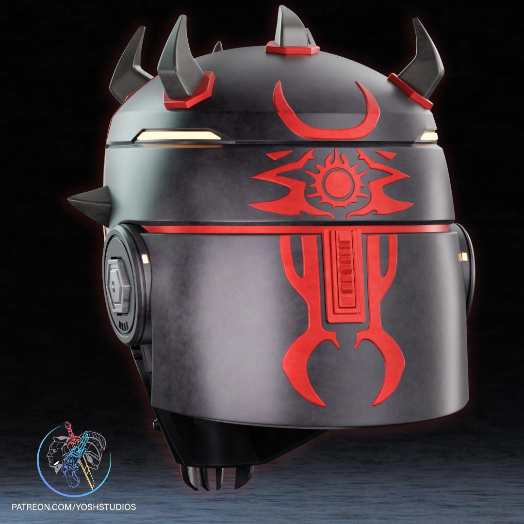 Darth Maul Shadow Lord Helmet | Cyberpunk Sith Cosplay Helmet | Wearable Fan Art