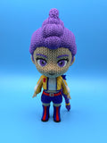 Purple Warrior Knitted Figure | Multicolor Idol Hunter Collectible