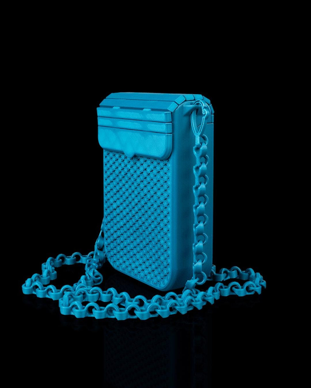 3D Printed Crossbody Phone Bag – Lattice Design, Chain Strap Shoulder Bag