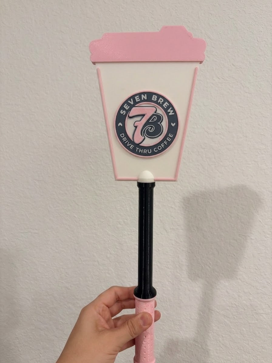 7 Brew Coffee Cup Tap-to-Pay Wand | Drive-Thru Coffee Sign