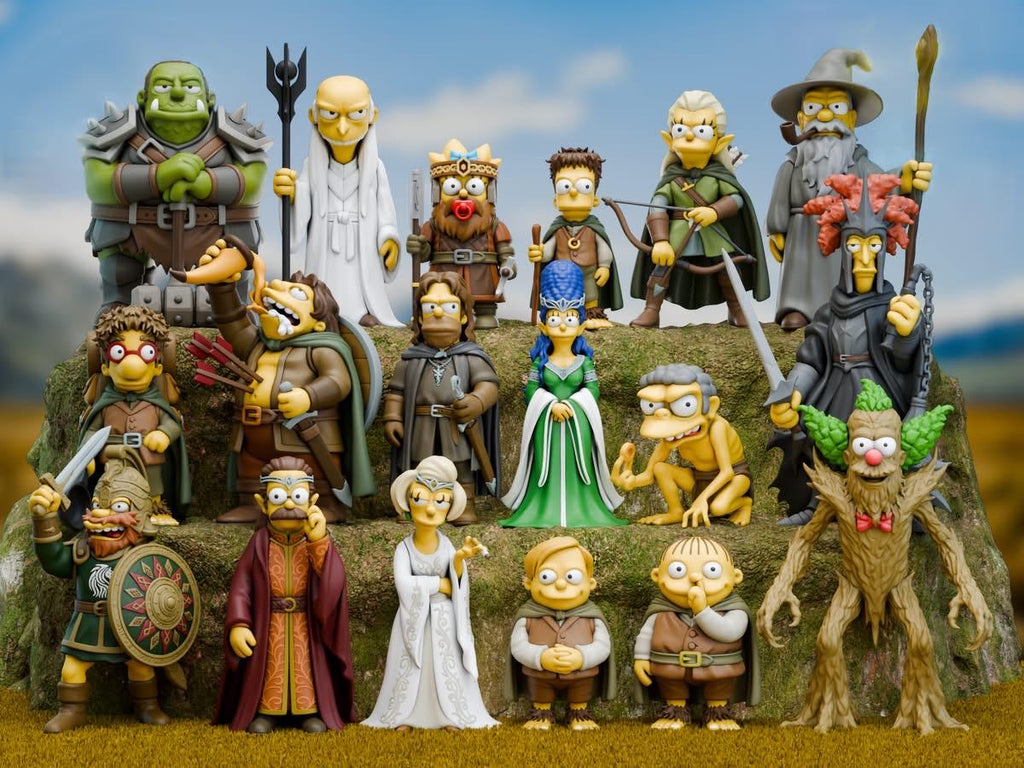 Shire Meets Springfield Figure | 3D Printed Multicolor Cartoon Fantasy Crossover | Choose Your Character | Collectible Mashup