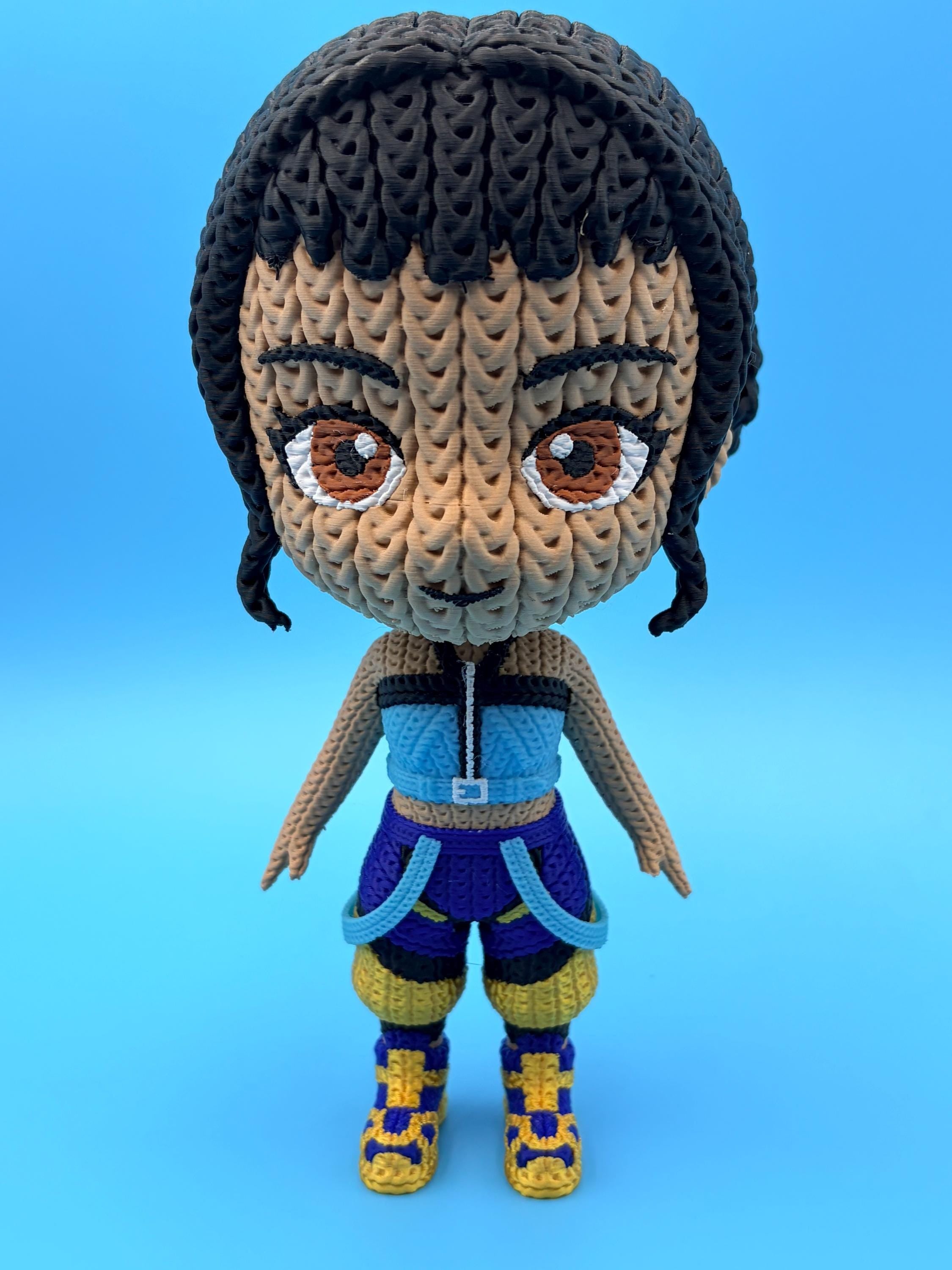 Purple Warrior Knitted Figure | Multicolor Idol Hunter Collectible