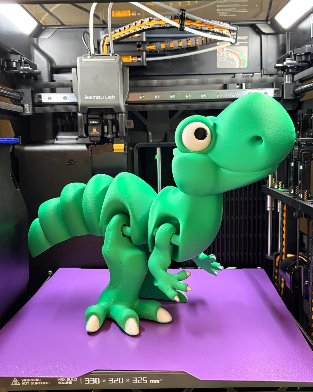 Jumbo Articulated T-Rex Fidget Toy | Large Poseable 3D Printed Dinosaur | Desk Companion &amp; Birthday Gift for Kids