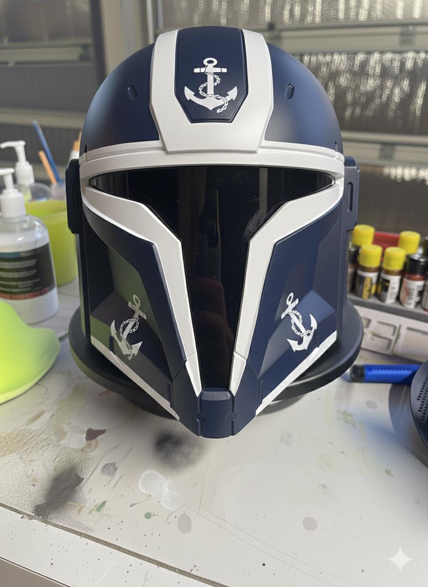 Custom Painted Spartan Mando Cosplay Helmet, Made to Order