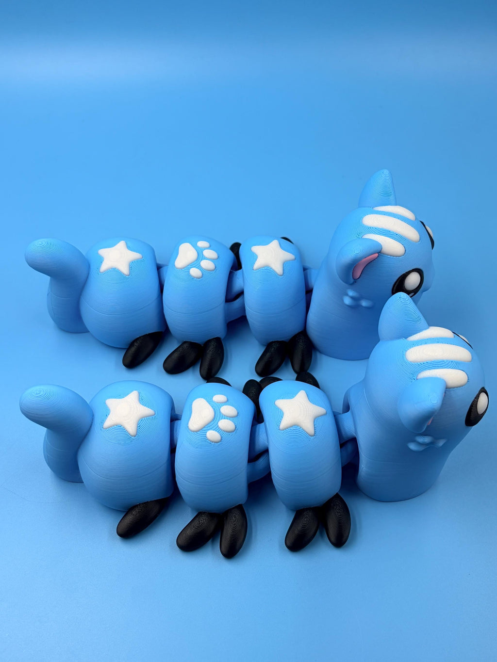 Snail Buddies Articulated Figure | Cute Cat Bunny Hybrid Flexi Toy | 3D Printed Collectible Desk Gift