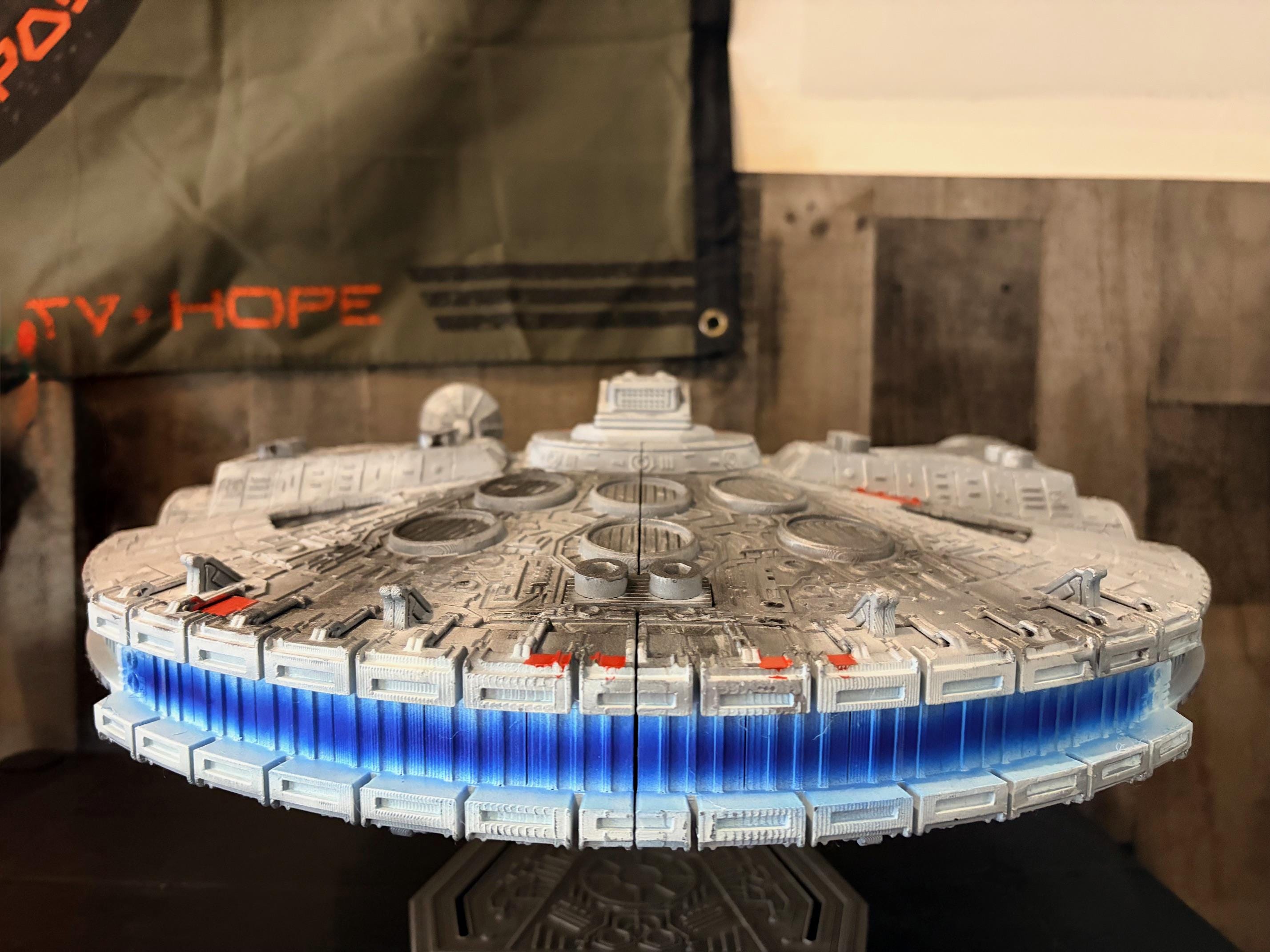 Project Falcon Display Ship w/ Stand | Fan-Inspired Space Freighter