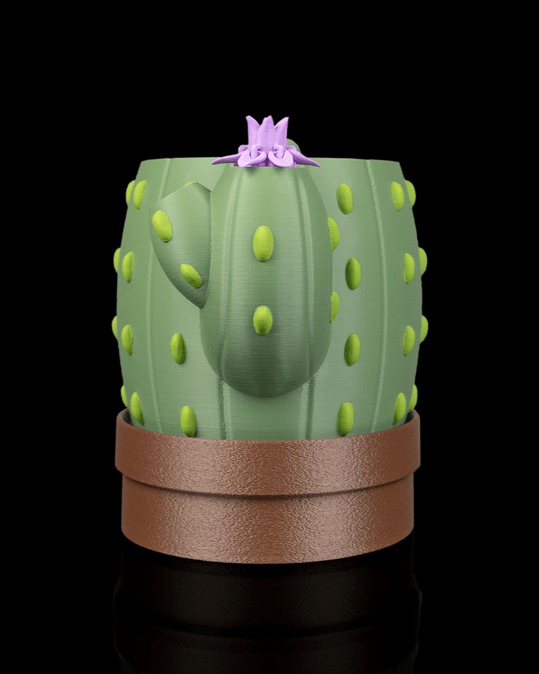 3D Printed Cactus Planter | Bloom Signal Pot | Fun Succulent Holder | Unique Plant Holder