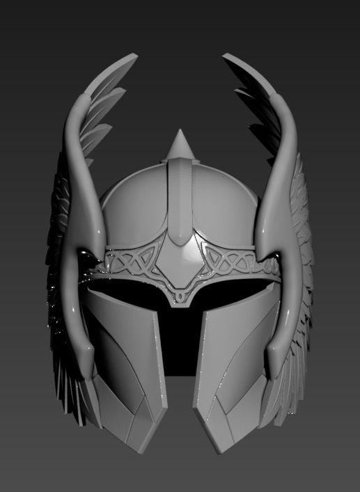 The DarksideWorkshop Valkyrie Mandolorian Helmet STL. This is a digital item not physical.
