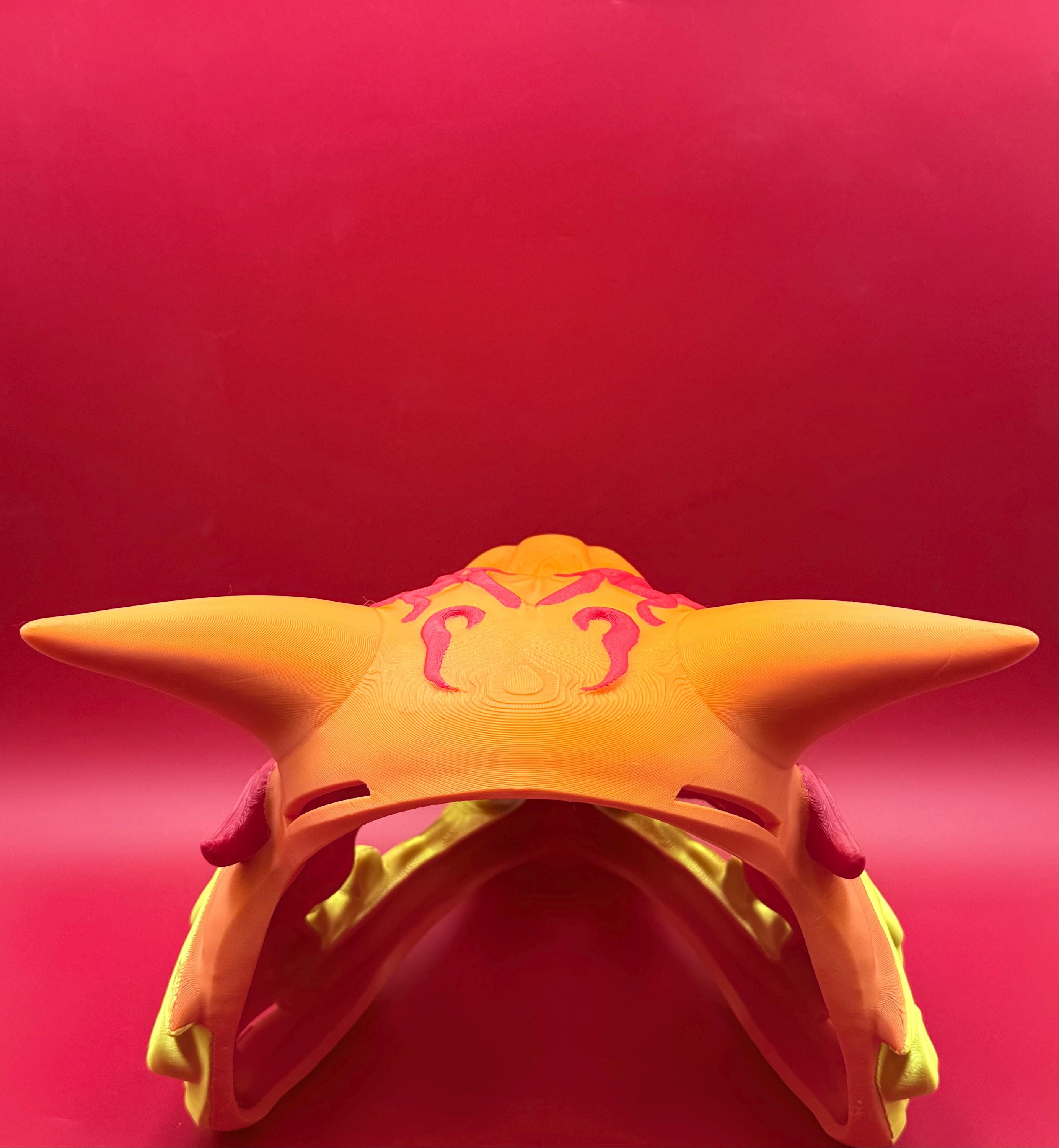 Fire Dragon Mempo Mask | Samurai Anime Wall Art