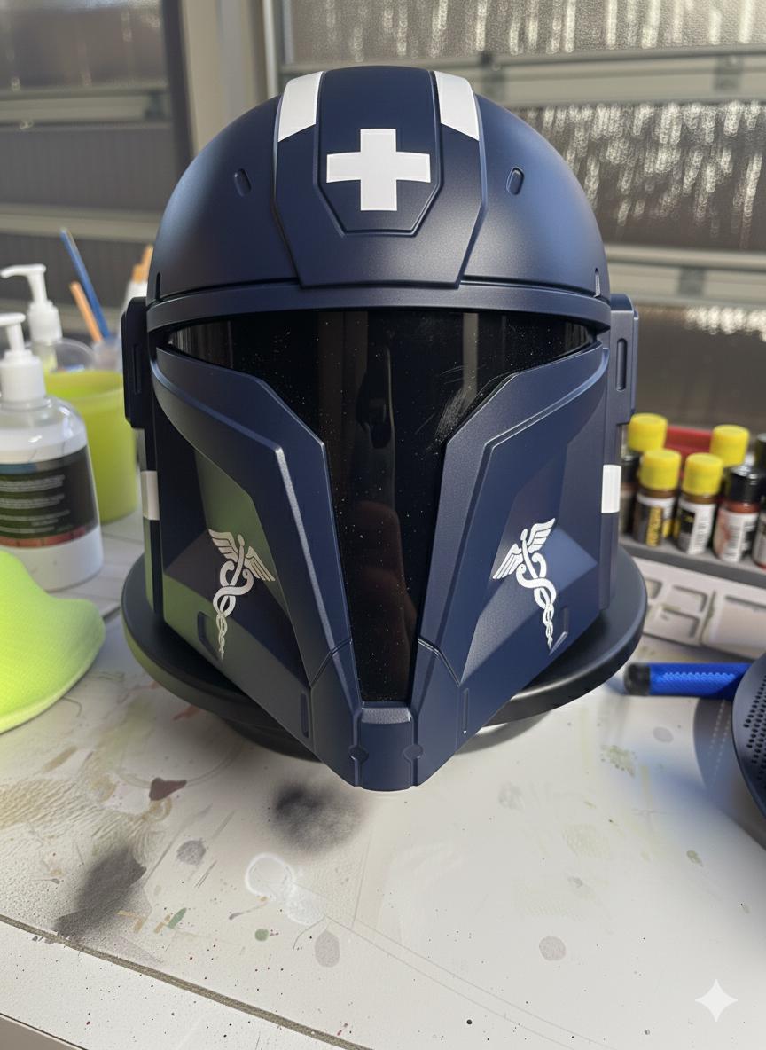 Custom Painted Spartan Mando Cosplay Helmet, Made to Order