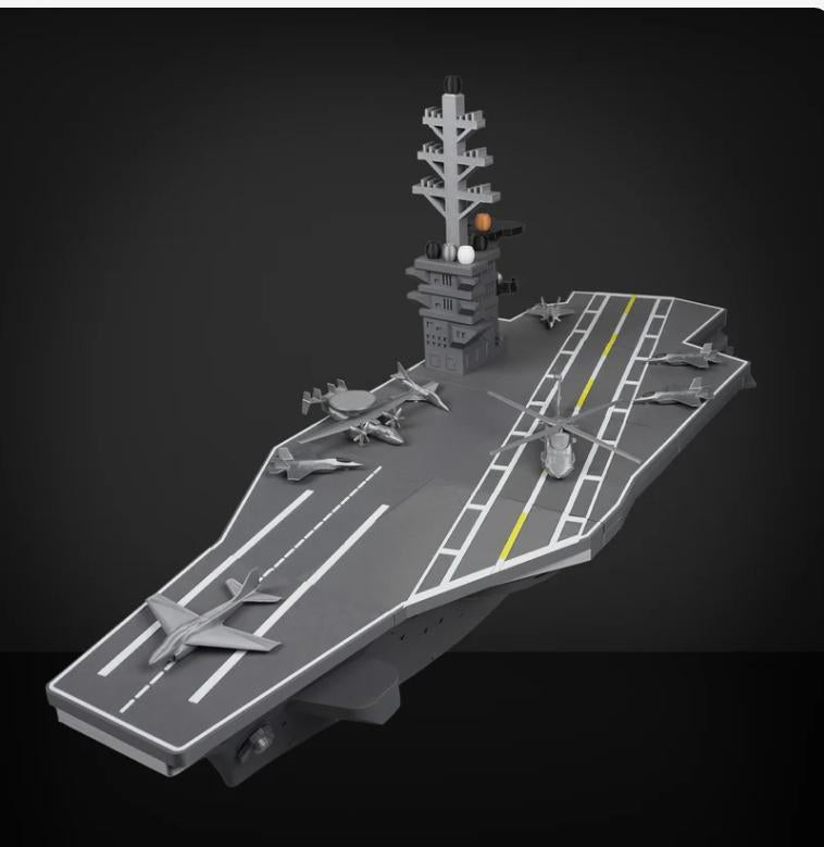 Giant 3D Printed Aircraft Carrier Model | 4 Foot Large Scale Naval Ship, 8 Aircraft