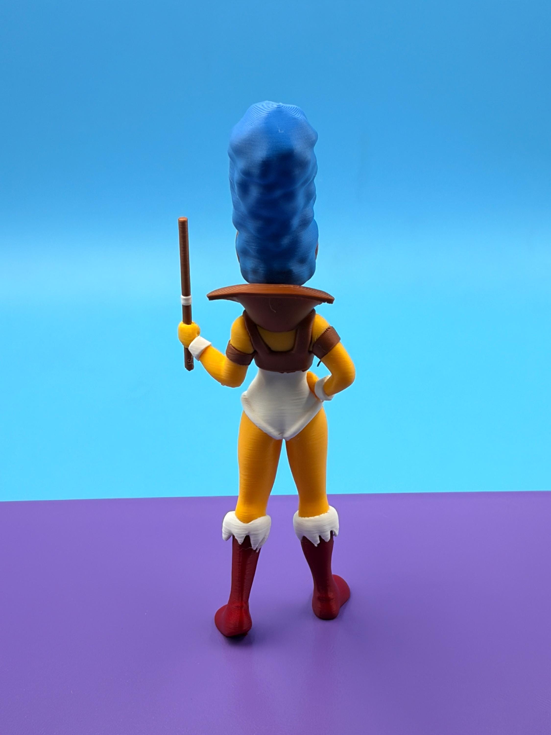 Springfield Family Warrior Mashup Figures | 3D Printed Collectibles, Cartoon Superhero Desk Decor