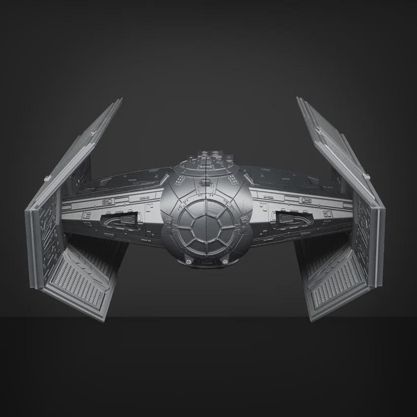 3D Printed Titan Fighter Spaceship Model