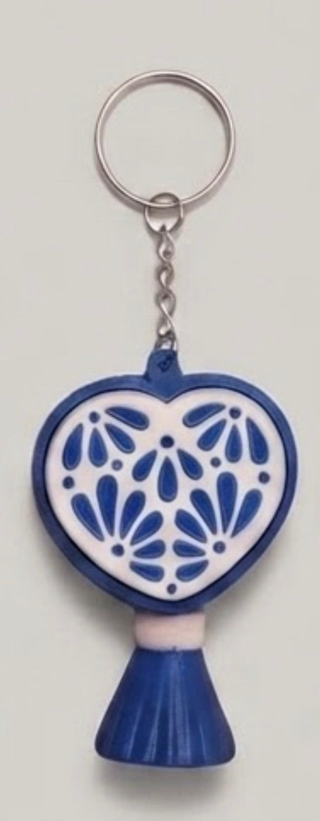 Heart Tassel Fidget Clicker | 3D Printed Floral Heart Click Charm Bag Purse Keychain | Sensory Toy Boho Fringe