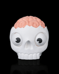 Brain Skull Candy Bowl | Funny Halloween Candy Dish | Kids Trick or Treat Bowl with Pop-Up Worm