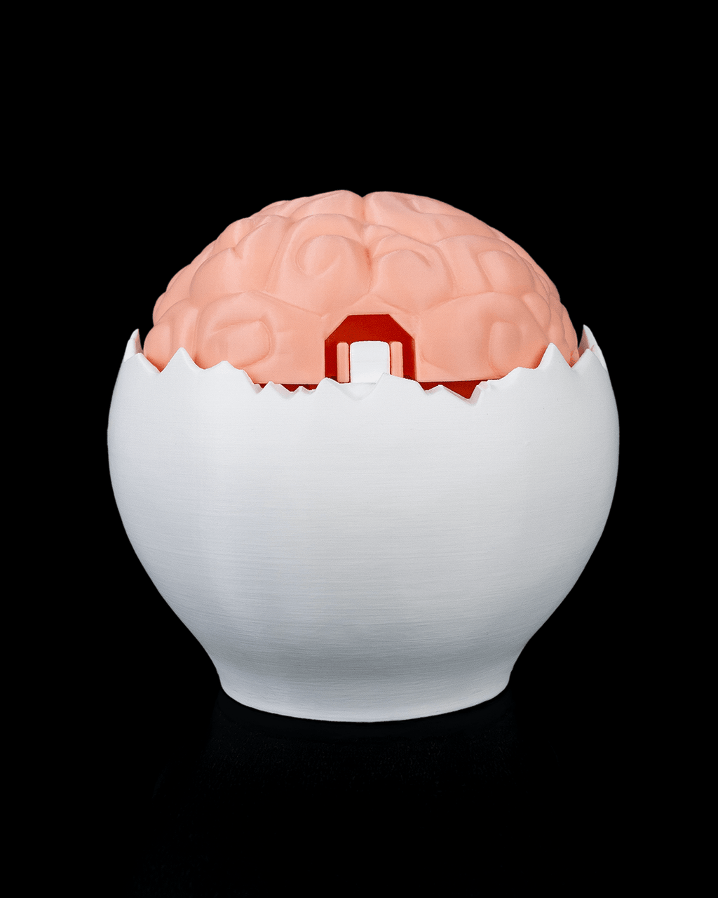 Brain Skull Candy Bowl | Funny Halloween Candy Dish | Kids Trick or Treat Bowl with Pop-Up Worm