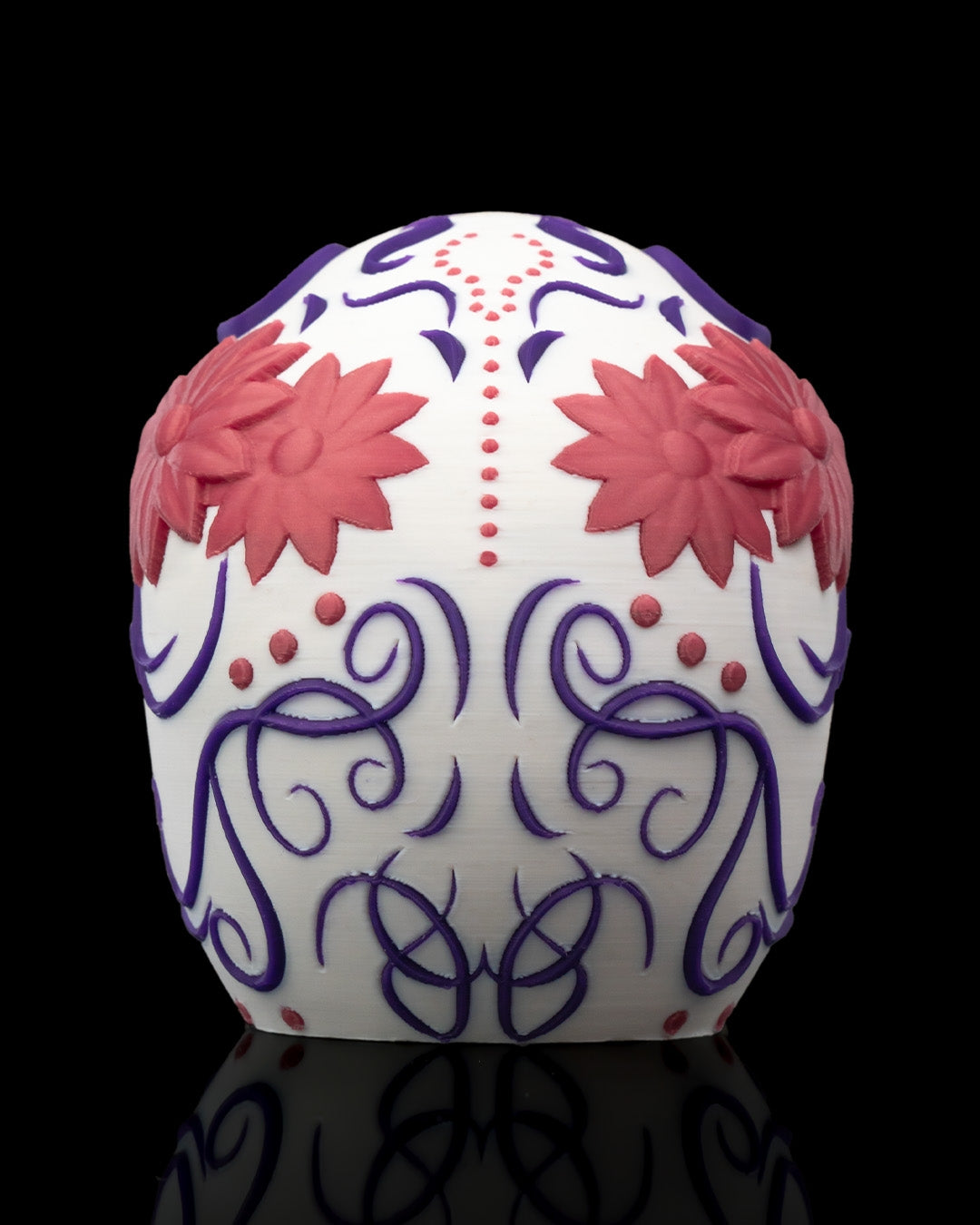 3D Printed Calavera Sugar Skull Sculpture | Carmen & Carlos Day of the Dead Skull Art | Dia de los Muertos Decor | Choose One or the Set