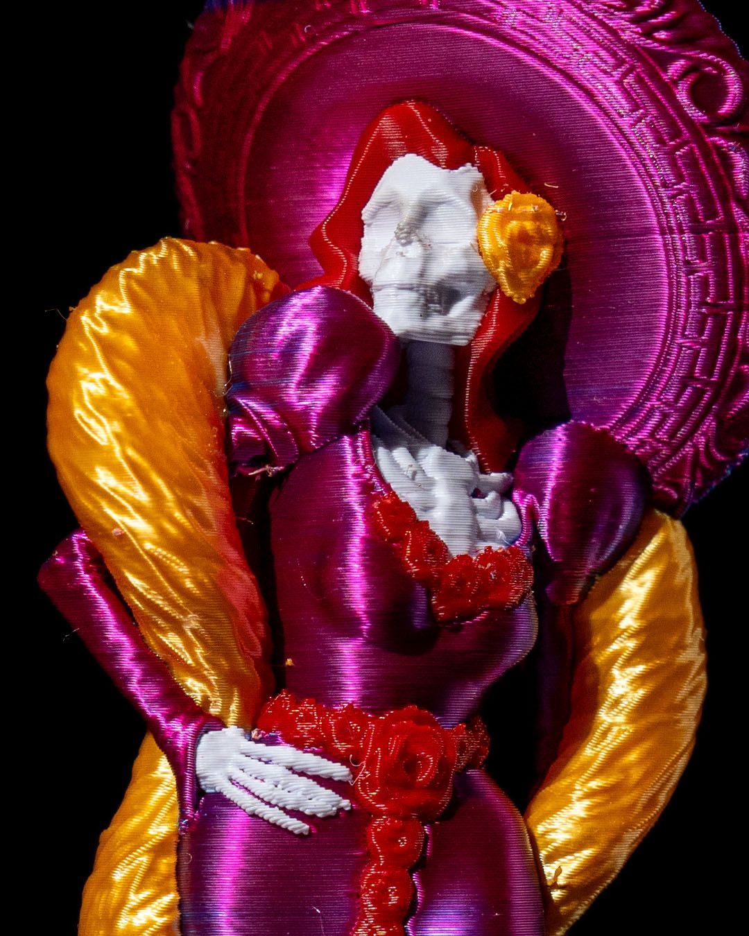 Catrina Statue | 3D Printed La Catrina Sculpture | Day of the Dead Figurine | Dia de los Muertos Decor | 16.5cm