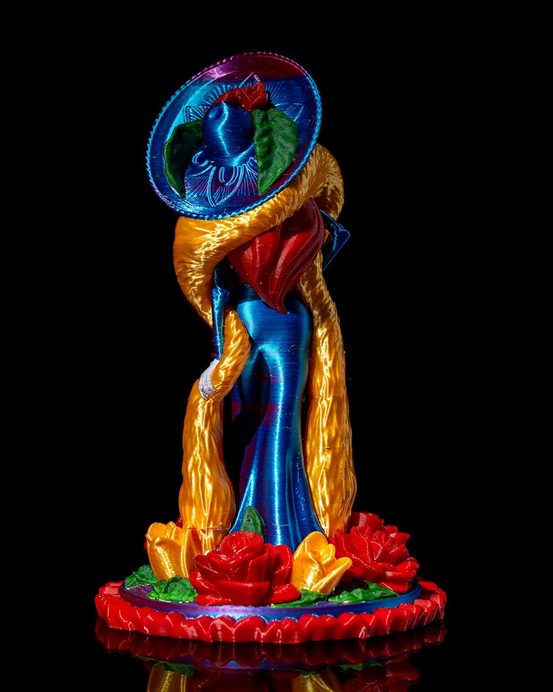 Catrina Statue | 3D Printed La Catrina Sculpture | Day of the Dead Figurine | Dia de los Muertos Decor | 16.5cm