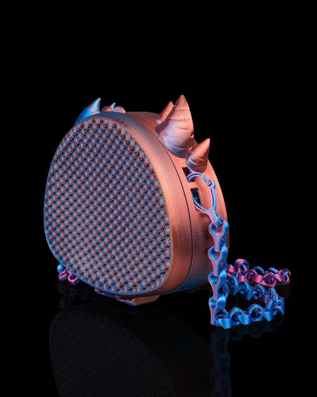 3D Printed Dragon Purse | Dracopack Mesh Crossbody Bag | Spiked Dragon Handbag with Chain Strap