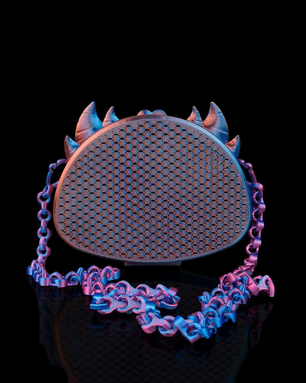 3D Printed Dragon Purse | Dracopack Mesh Crossbody Bag | Spiked Dragon Handbag with Chain Strap