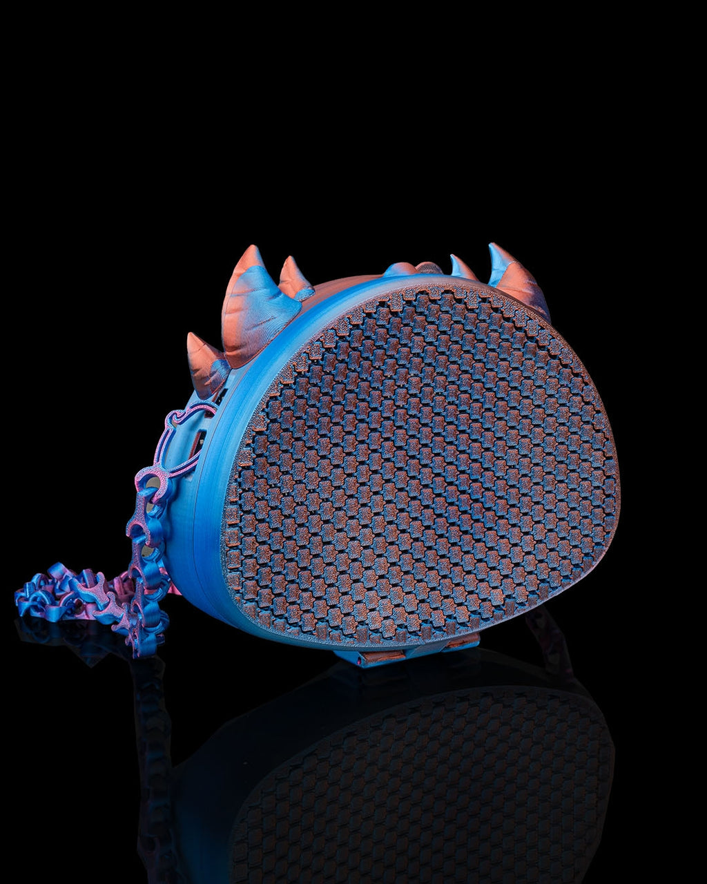 3D Printed Dragon Purse | Dracopack Mesh Crossbody Bag | Spiked Dragon Handbag with Chain Strap