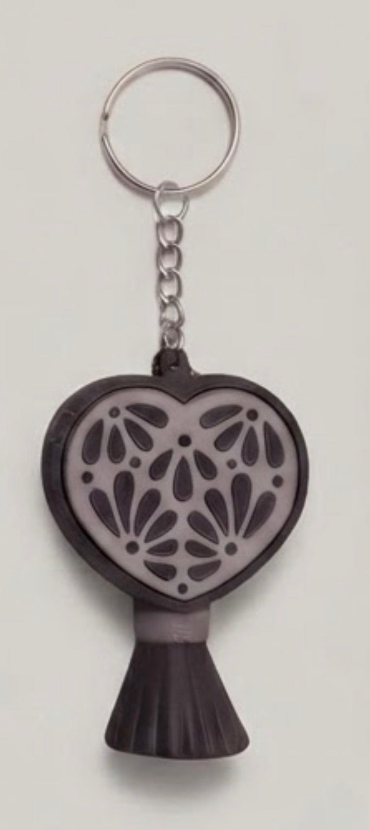 Heart Tassel Fidget Clicker | 3D Printed Floral Heart Click Charm Bag Purse Keychain | Sensory Toy Boho Fringe