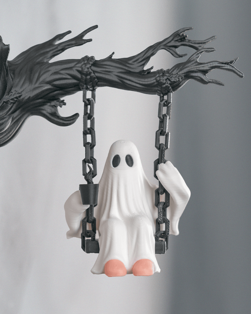 Ghost on a Swing Wall Mount | Spooky Cute Halloween Decor