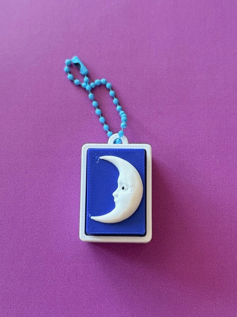 Mexican Folk Art Fidget Clicker Keychain – 3D Printed Bingo-Style Charm