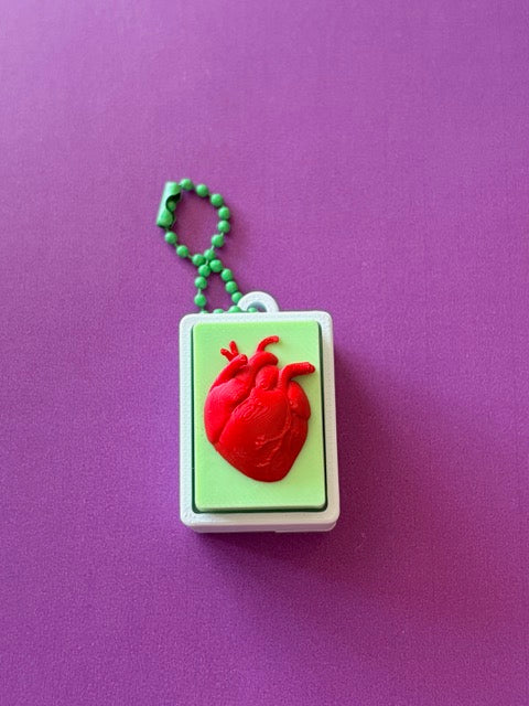 Mexican Folk Art Fidget Clicker Keychain – 3D Printed Bingo-Style Charm