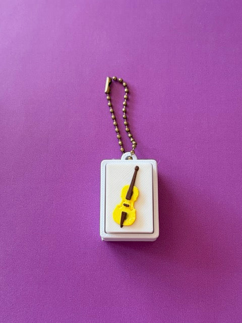 Mexican Folk Art Fidget Clicker Keychain – 3D Printed Bingo-Style Charm