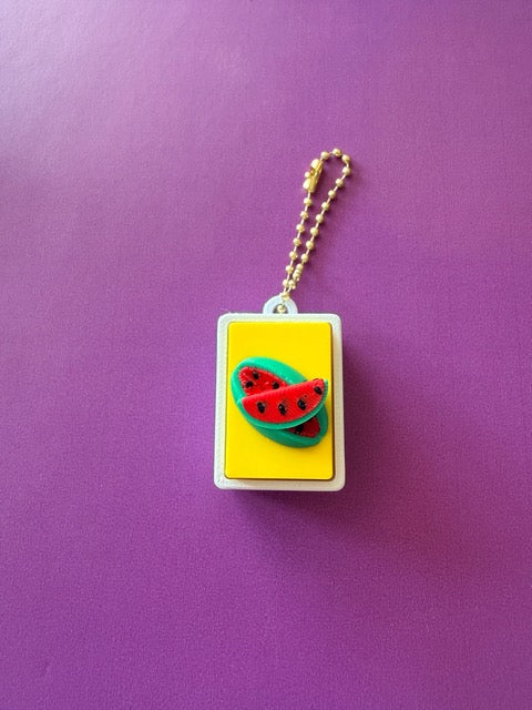 Mexican Folk Art Fidget Clicker Keychain – 3D Printed Bingo-Style Charm