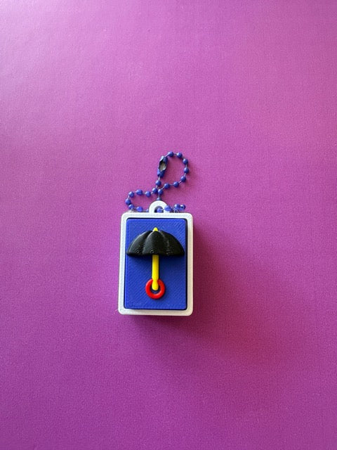 Mexican Folk Art Fidget Clicker Keychain – 3D Printed Bingo-Style Charm