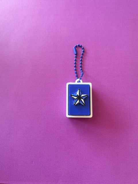 Mexican Folk Art Fidget Clicker Keychain – 3D Printed Bingo-Style Charm