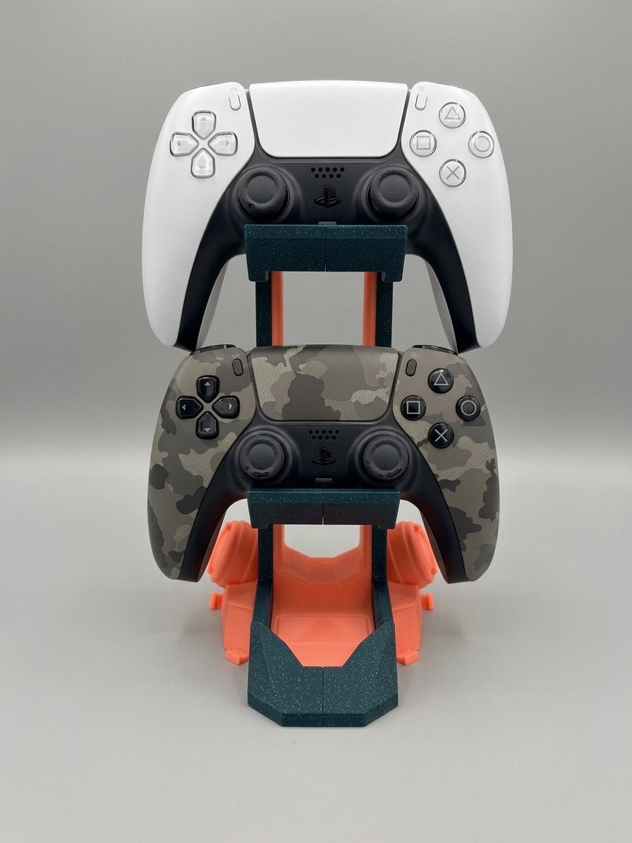 Command Sync Dual Controller & Headphone Stand | PS5 Xbox Controller Holder | Gaming Desk Decor
